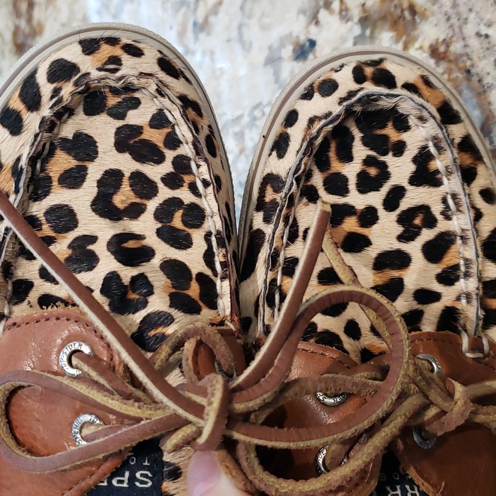 Womens Animal Print Sperry Top Sider Shoes Size 6.5 - Picture 4 of 6
